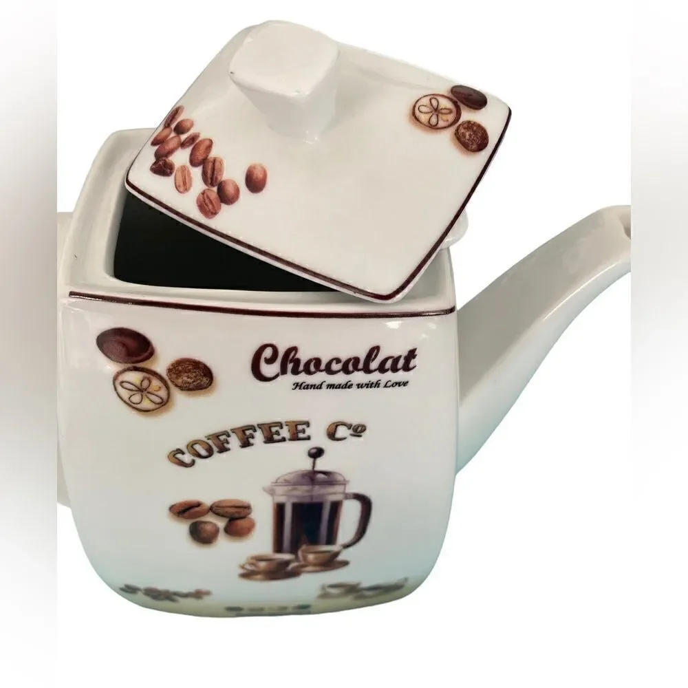 Vintage - Fiorini Collection French 3 piece Coffee Tea Set Carafe, creamer/sugar